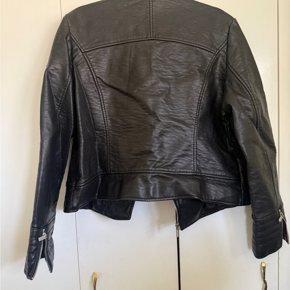 Vegan Leather Fully Lined Moto Jacket XL - Picture 9 of 9
